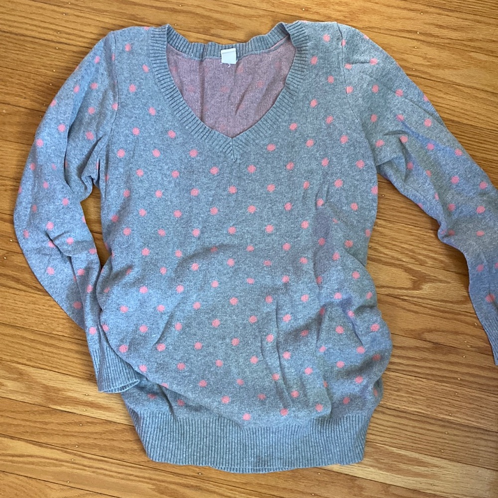 Old navy maternity gray/pink sweater